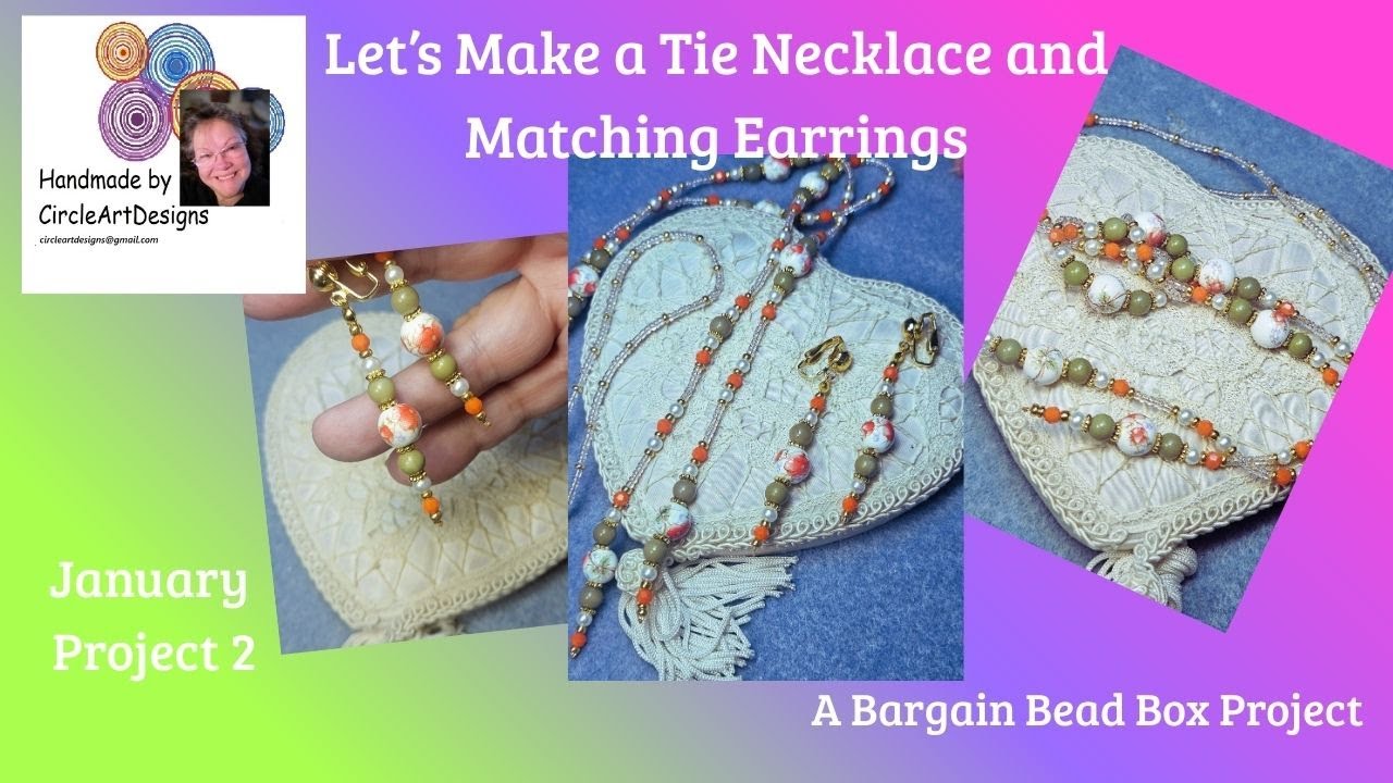 On My Work Table: Let's make a Tie Necklace and Matching Earrings
