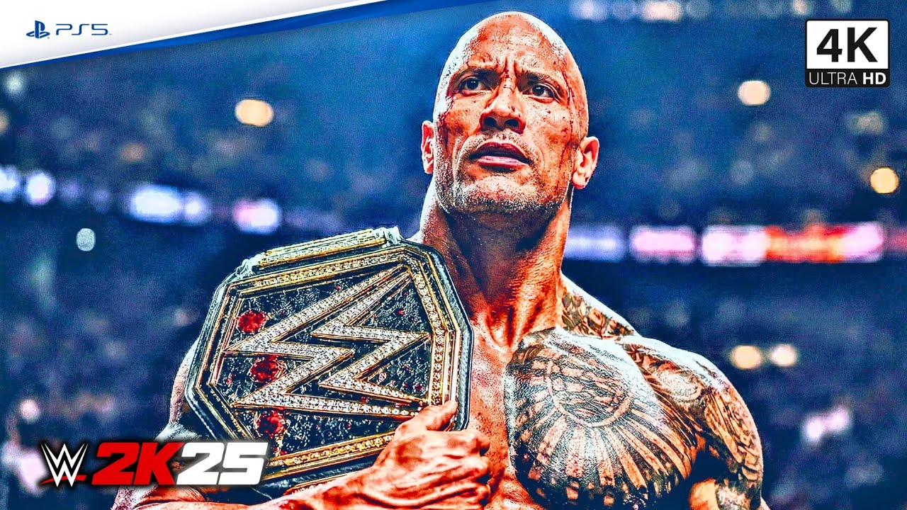 WWE 2K25 - The Rock vs Triple H - WWE Championship | Full Match | PS5 [4K UHD]
