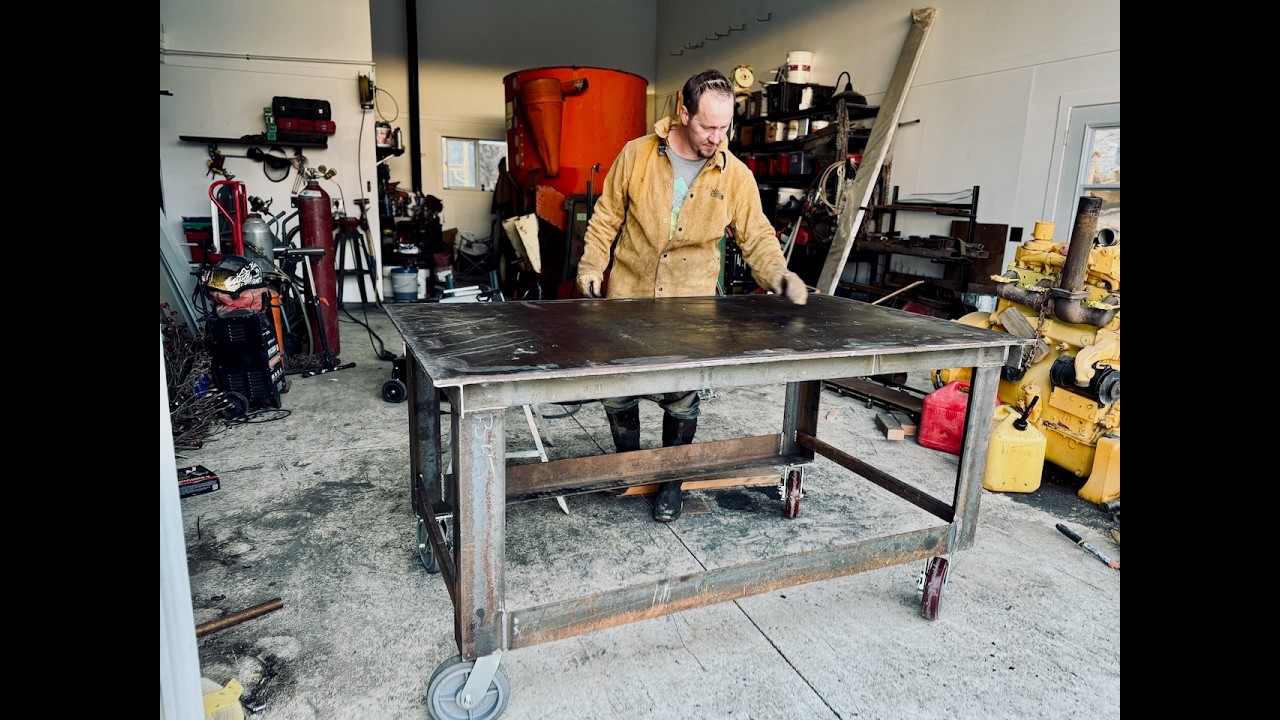 How I Built a Heavy-Duty Welding Table Using ONLY Scrap Metal