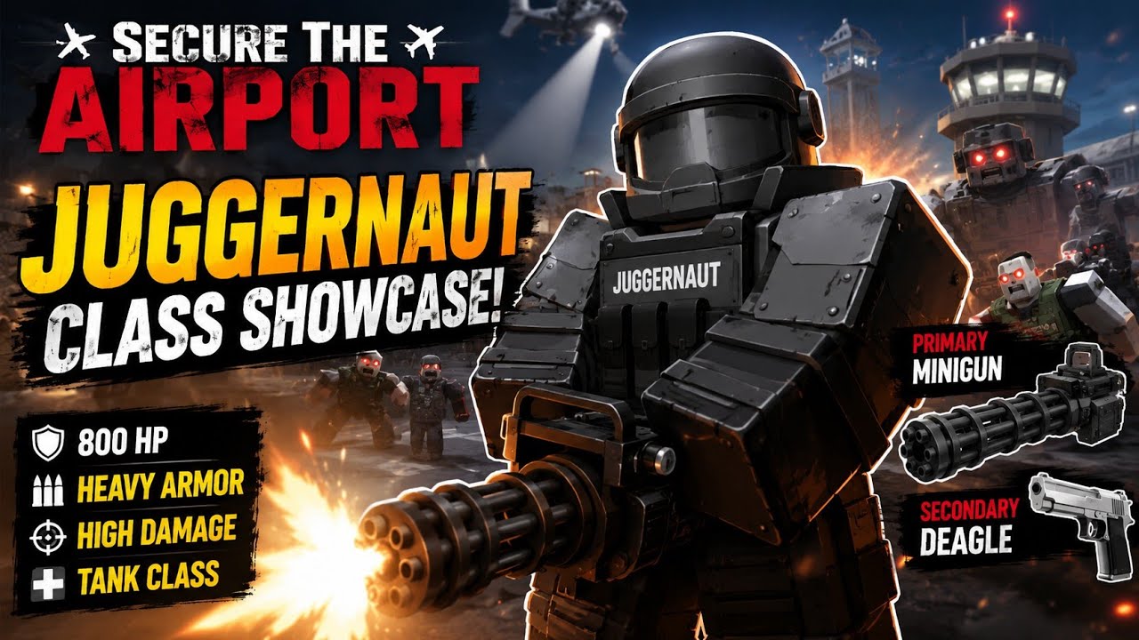 UNLOCKING the JUGGERNAUT CLASS in Secure the Airport! 💥 | Roblox Showcase
