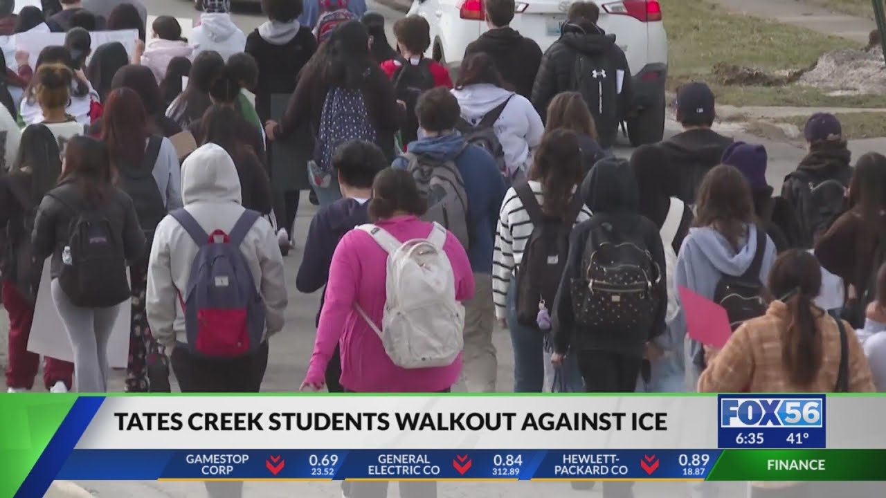 Tates Creek High School students staged walk out to protest ICE