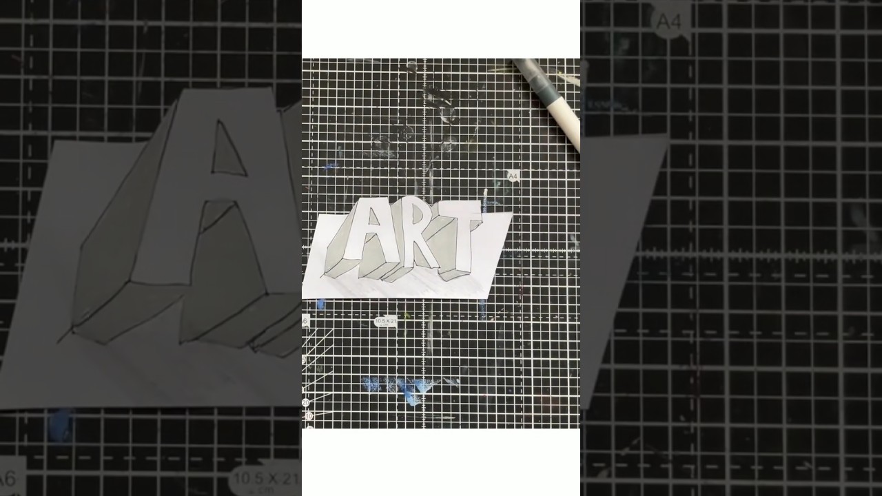 Making 3D letters is now actually simple #tutorial #hack #art