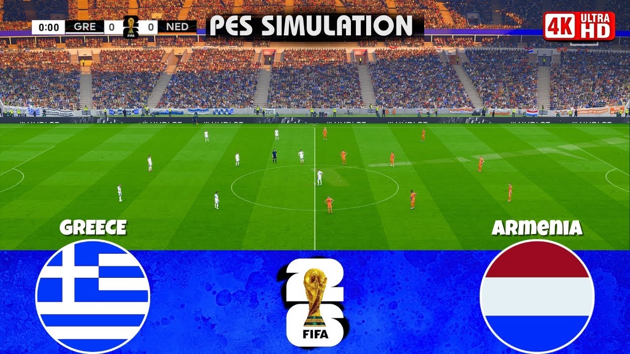 🔴Greece vs Netherland | FIFA World Cup 2026 Match | Pes Gameplay 