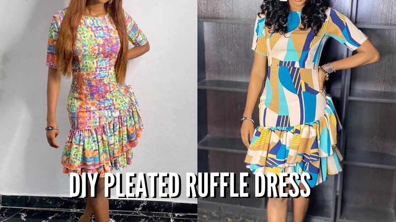 EASY PLEATED RUFFLE DRESS| LEARN HOW TO SEW A PLEATED RUFFLE DRESS BEGINNER FRIENDLY.