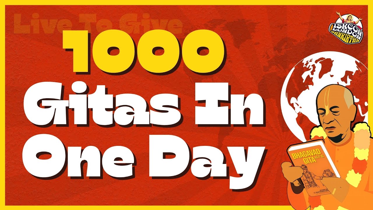 ISKCON London distributes 1000 Gitas Hand to Hand in One day!