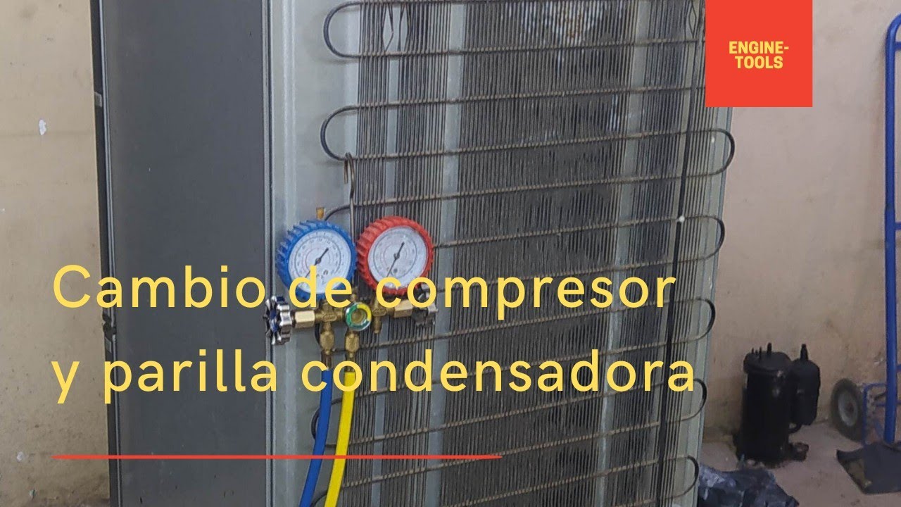 cambio de condensador y compresor refrigerador LG con congelador en la parte de abajo.