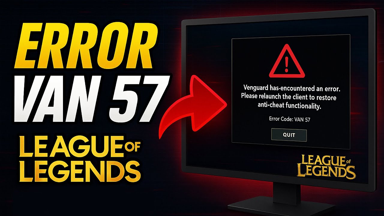 ✅ERROR VANGUARD VAN 57 DE LEAGUE OF LEGENDS