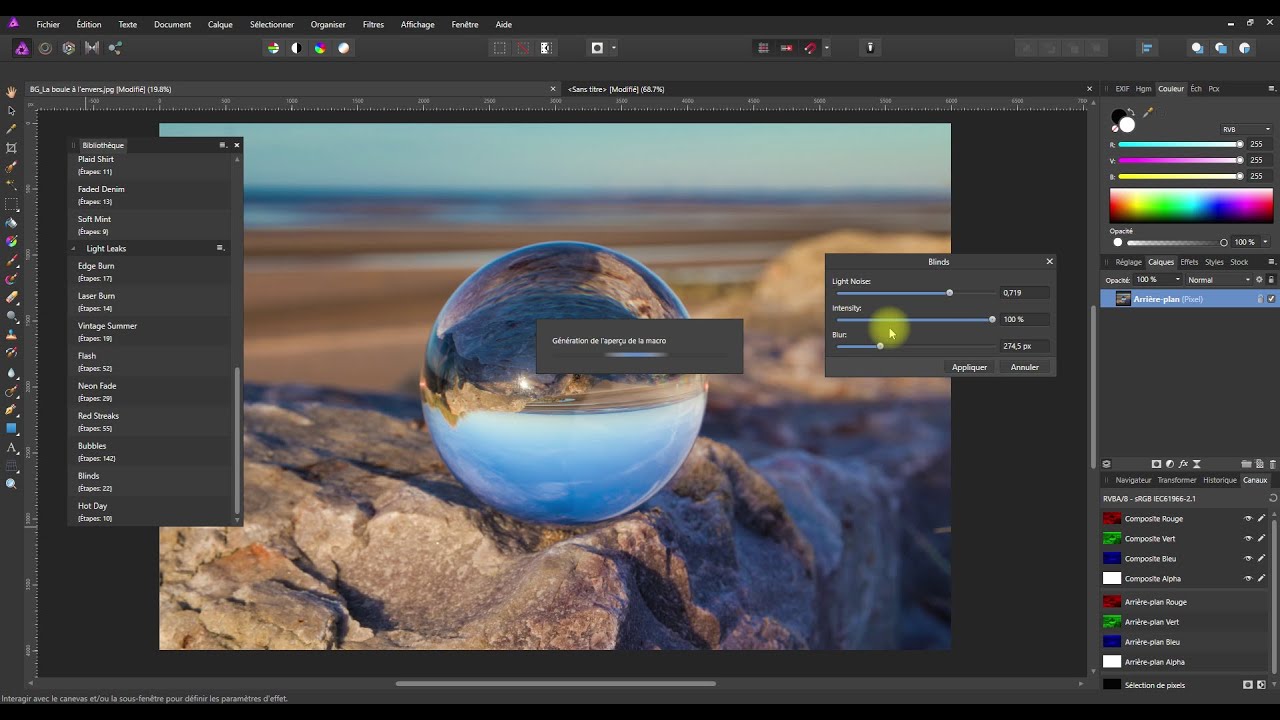 Ajouter une Bibliothèque de Macros dans Affinity Photo