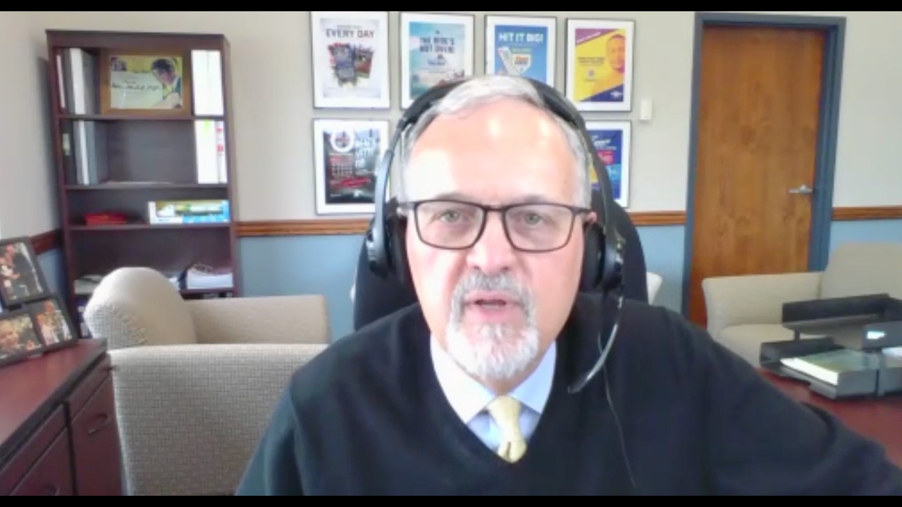 John Martin of Maryland Lottery gives Nestor realities of problem gambling and awareness month