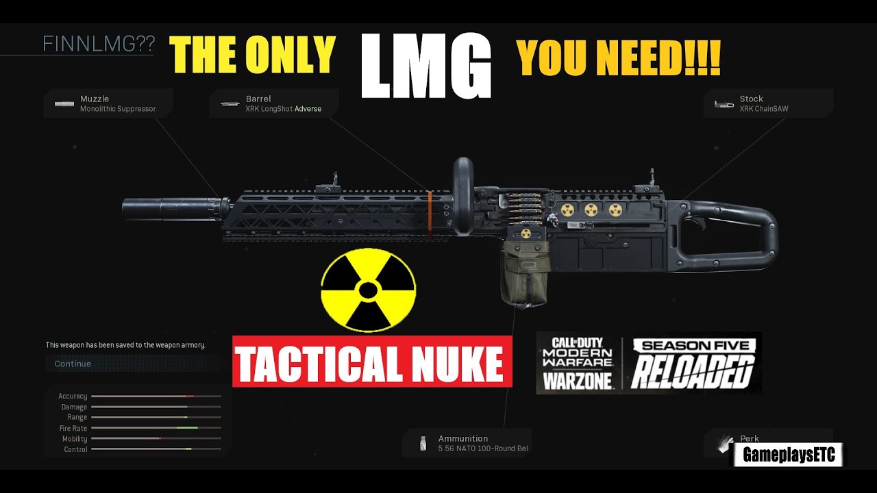 FINN LMG GAMEPLAY | CALL OF DUTY MODERN WARFARE/WARZONE | TACTICAL NUKE