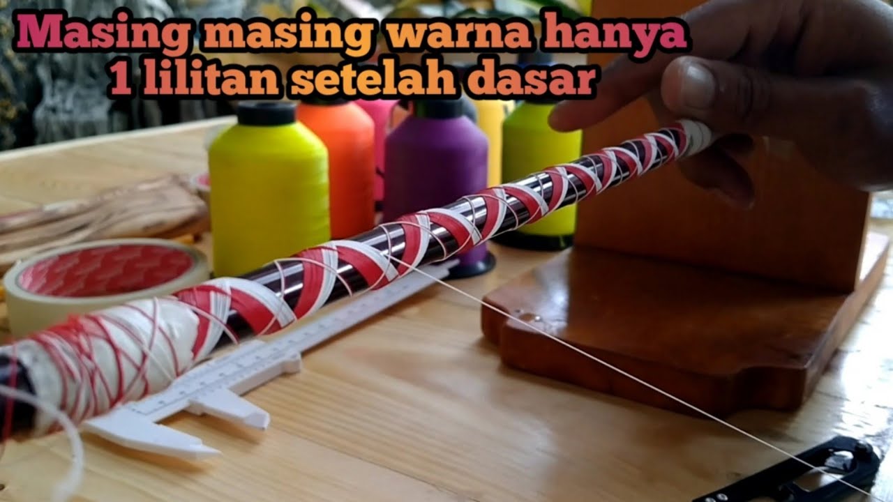 cara wrapping joran pancing motif simple