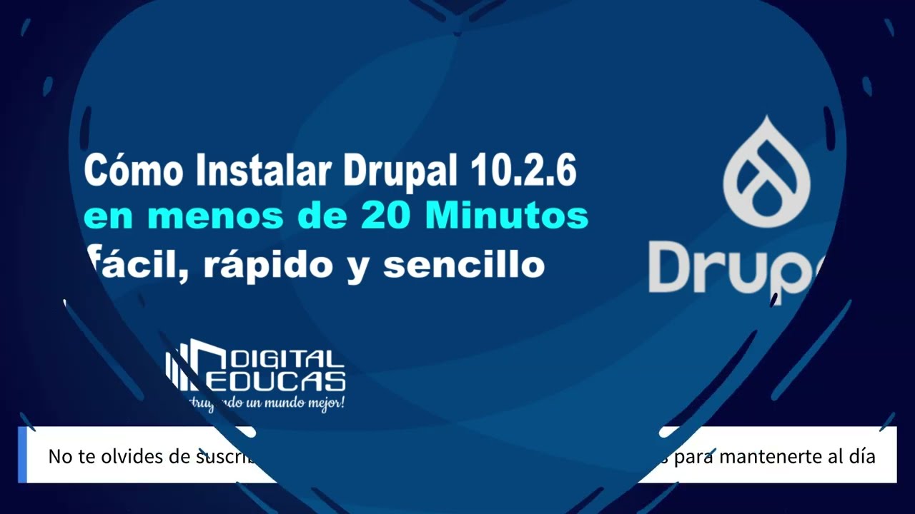 Cómo instalar DRUPAL 10.2.6 en menos de 20 minutos en UBUNTU 22.04