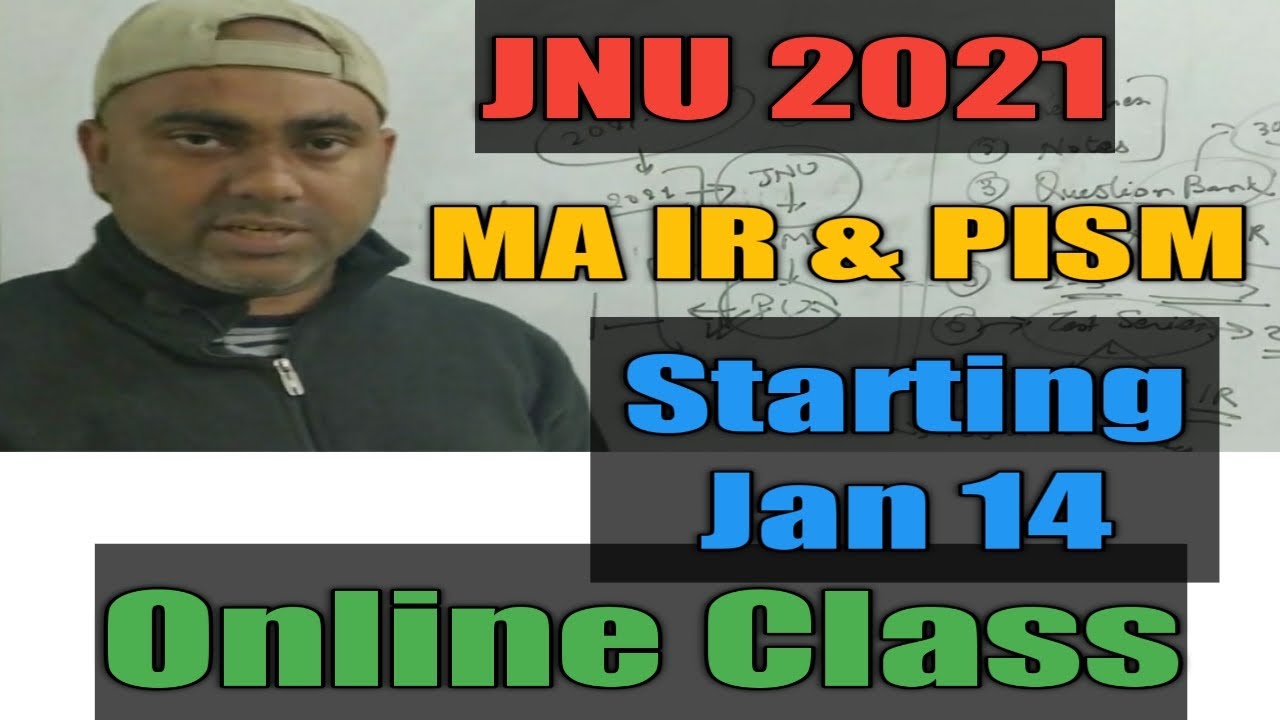 JNU 2021 MA IR & PISM Combined Online Class | Starting January 14 | Question Bank | Test Series