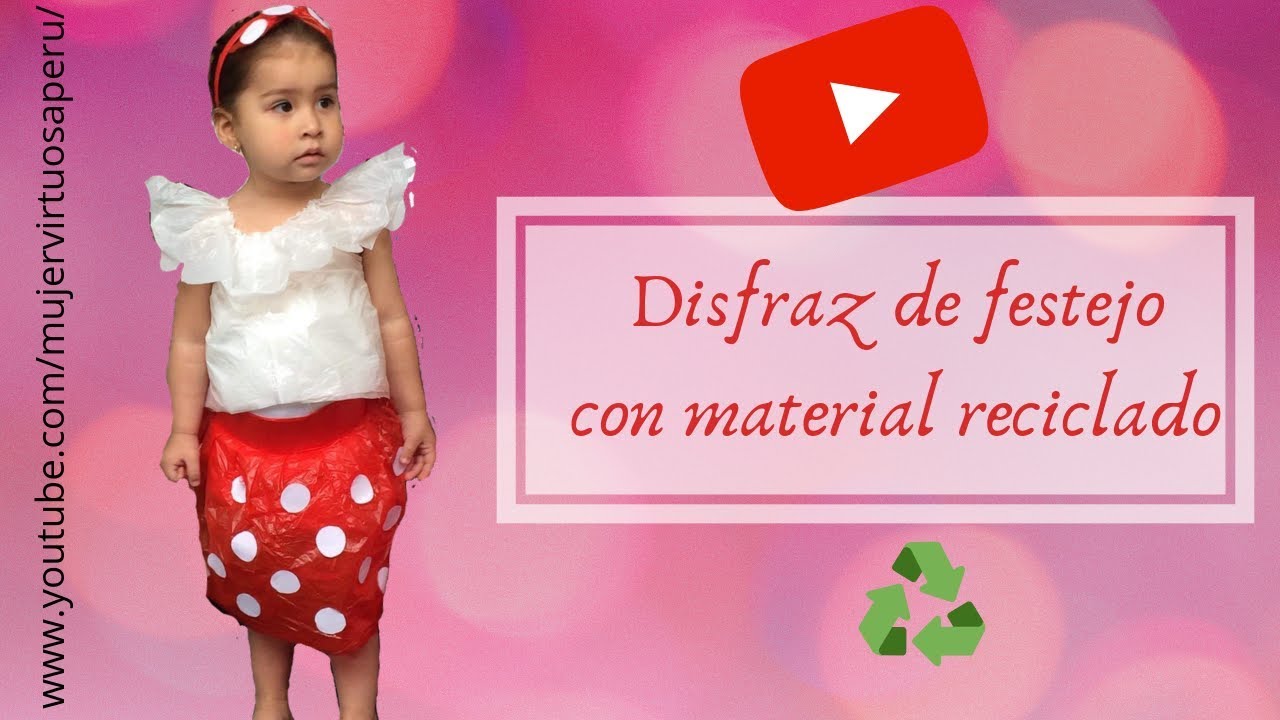 VESTIDO con material reciclado▶️BOLSAS PLÁSTICAS 👧👏