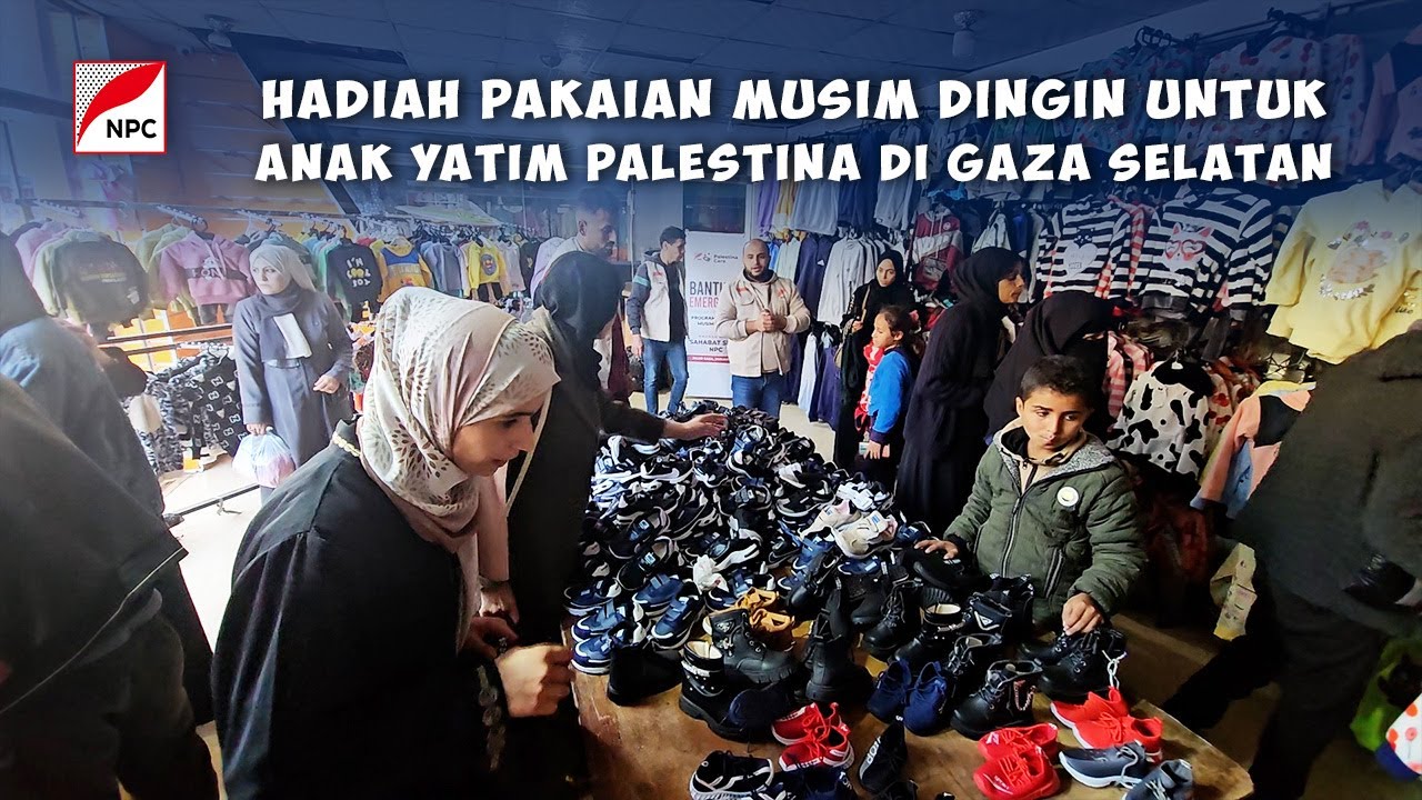 ANAK-ANAK DARI PARA SYUHADA GAZA TERHARU KETIKA DAPAT BAJU DAN SEPATU BARU DARI MASYARAKAT INDONESIA