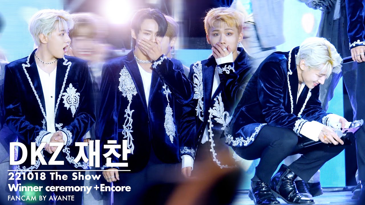 221018 더쇼 - DKZ 재찬 1위 발표+앵콜 4K 60P 직캠/221018 THE SHOW - DKZ Jaechan Winner ceremony+Encore 4K Fancam