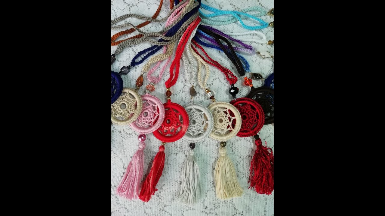 Atrapasueños, collar o llavero | Tejido a crochet 1ra parte.