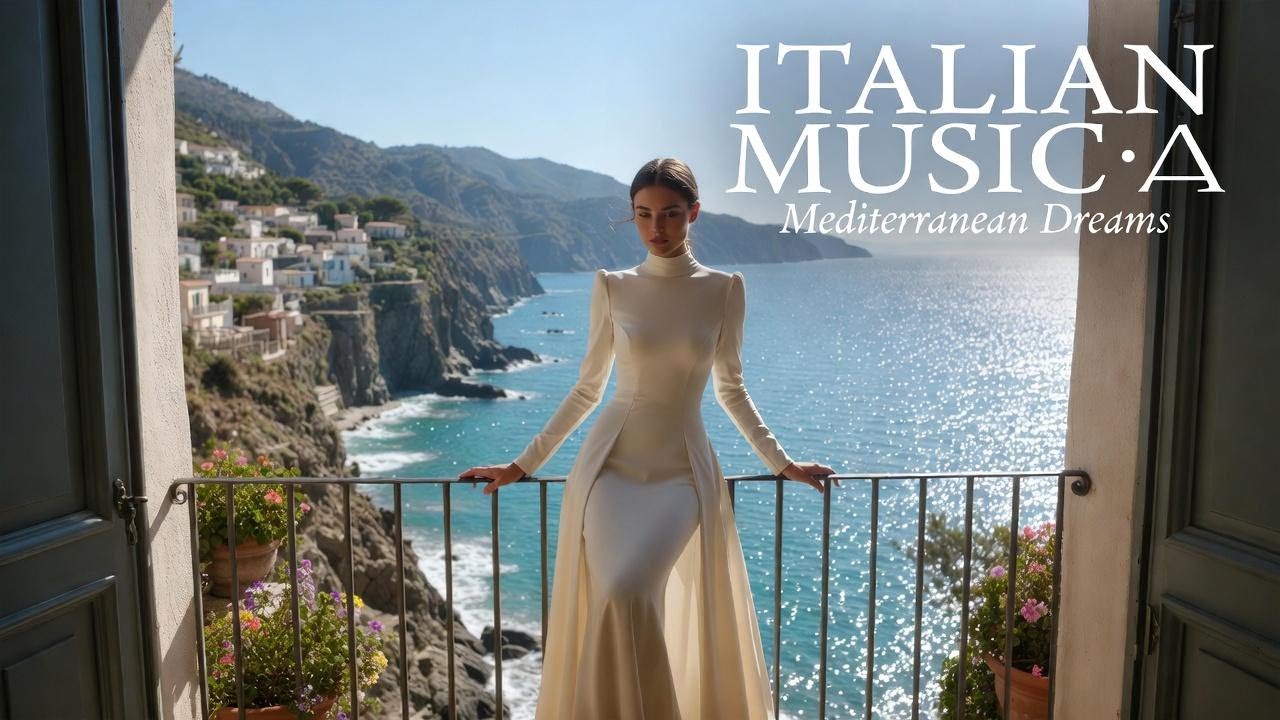Italian Vibes & Mediterranean Lounge 🎶 Amalfi Coast & Lake Como Views 4K | Dolce Italia Music