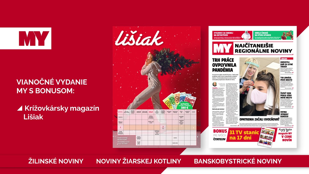 &Scaron;peci&aacute;lne vianočn&eacute; vydanie t&yacute;ždenn&iacute;kov MY v predaji od 14.12.!