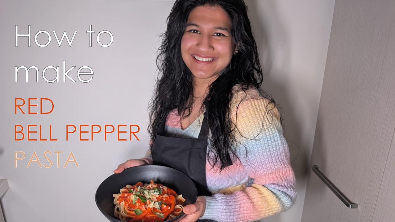 How To Make Red Bell Pepper Pasta - Cooking With Ira