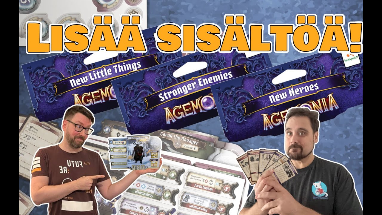 Agemonia | Lisäosat: New Heroes, New Little Things, Stronger Enemies | Lautapelit.fi