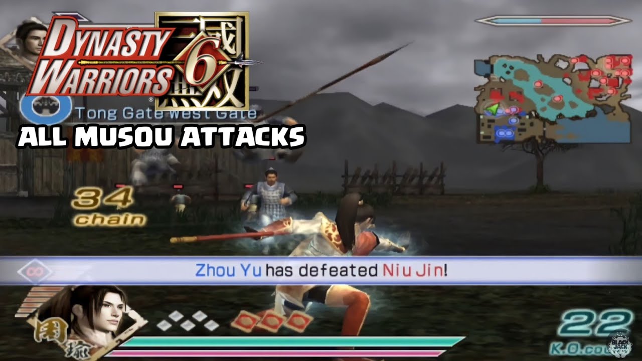 Dynasty Warriors 6 (PS2) | All Musou Attacks & Combo Skill Normal (Full Energy)