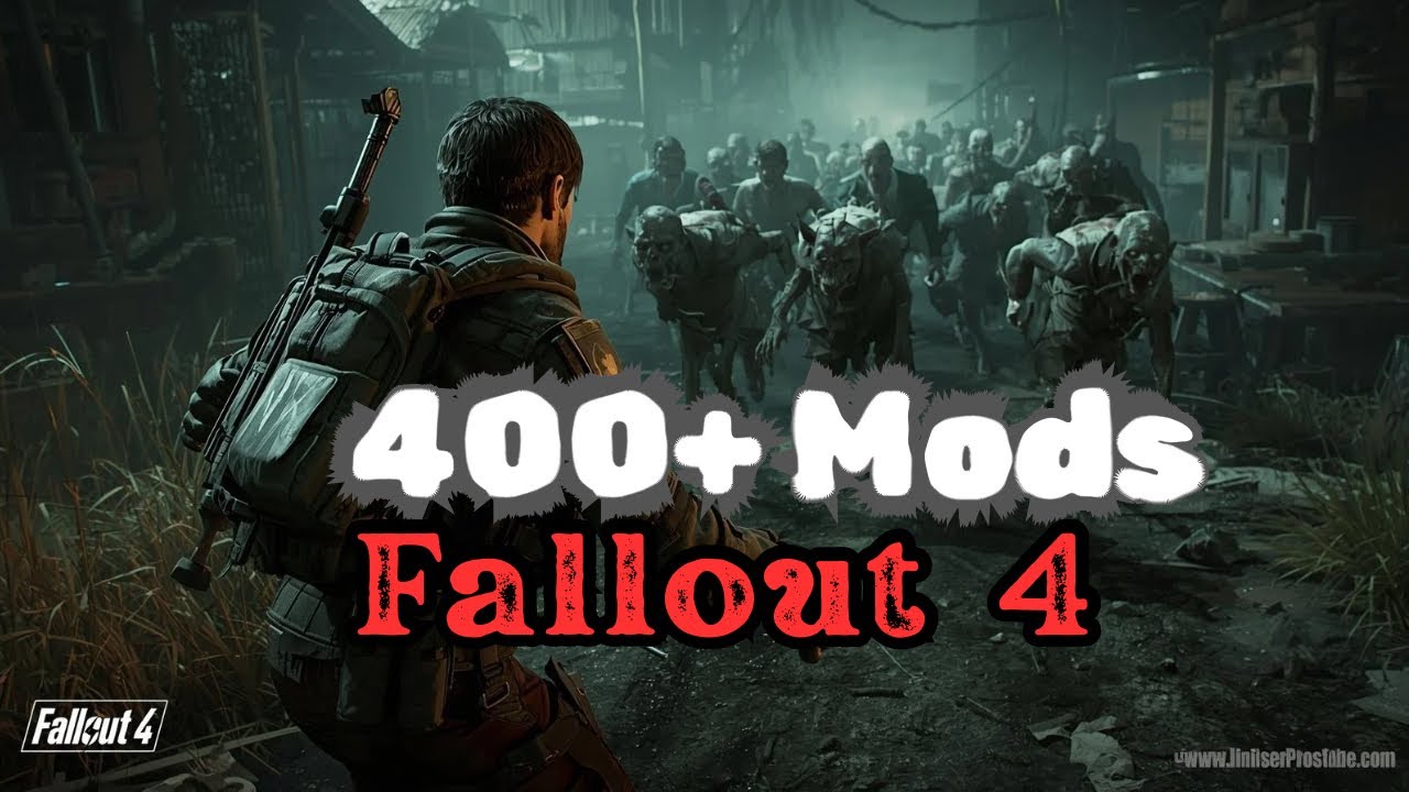 Fallout's 4 Post-apocalyptic, Zombies & Creatures  400+ MODS  CLEANING SANCTUARY