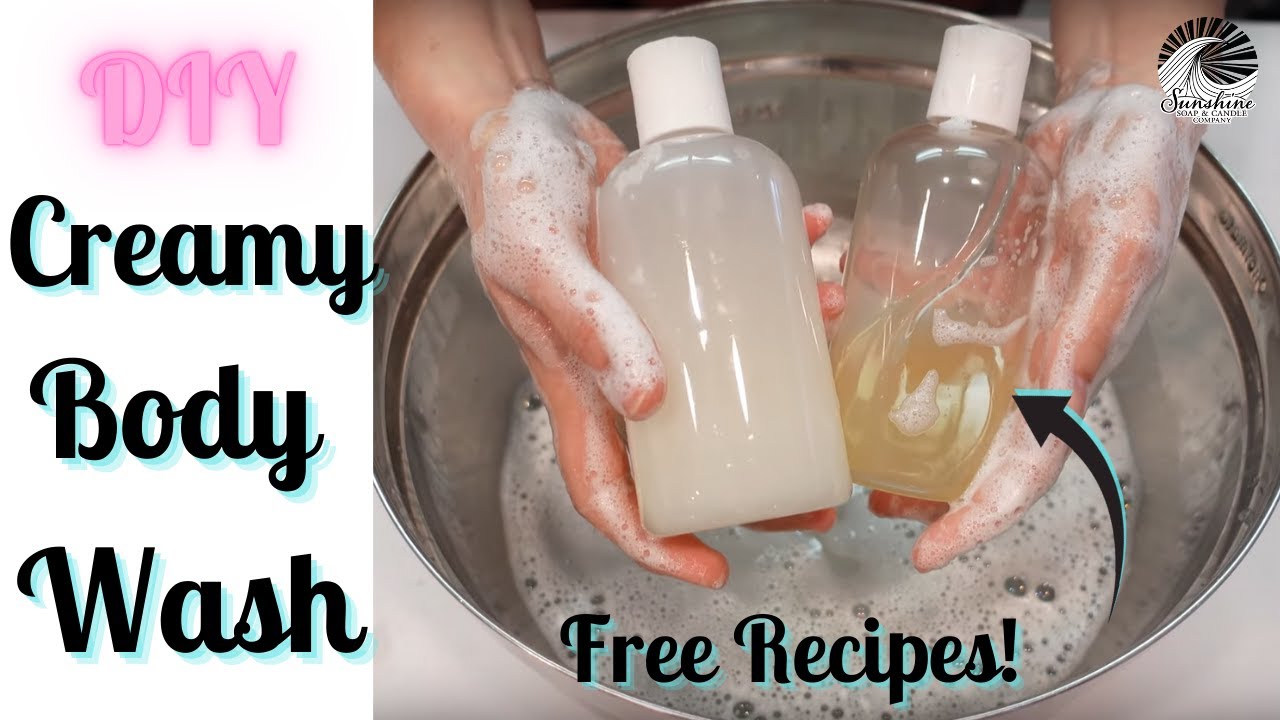 Easy Creamy Body Wash Two Ways Free Recipe ( Body Wash DIY + Tutorial)