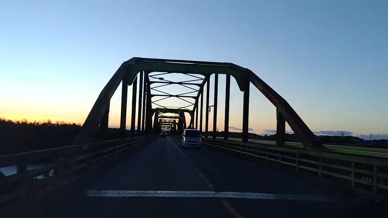 茨城県つくば市→常総市→坂東市　夕焼けドライブ