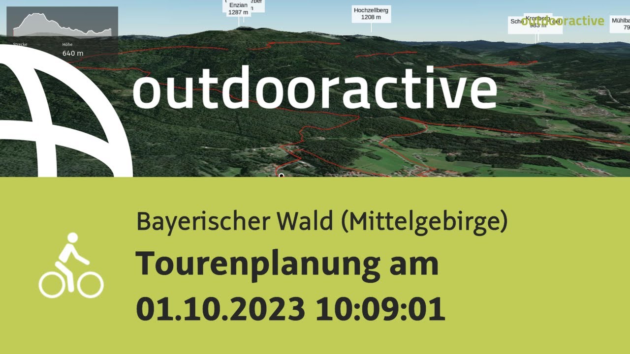 Radtour im Bayerischen Wald (Mittelgebirge): Tourenplanung am 01.10.2023 10:09:01