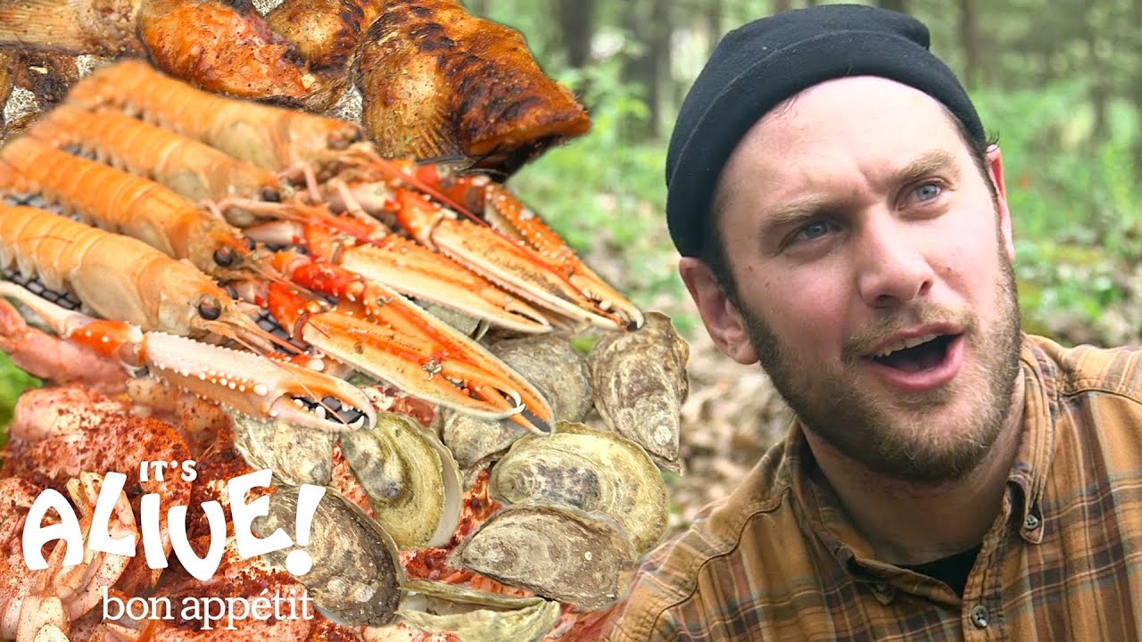 Брэд готовит морепродукты на костре | Это живо | Приятного аппетита