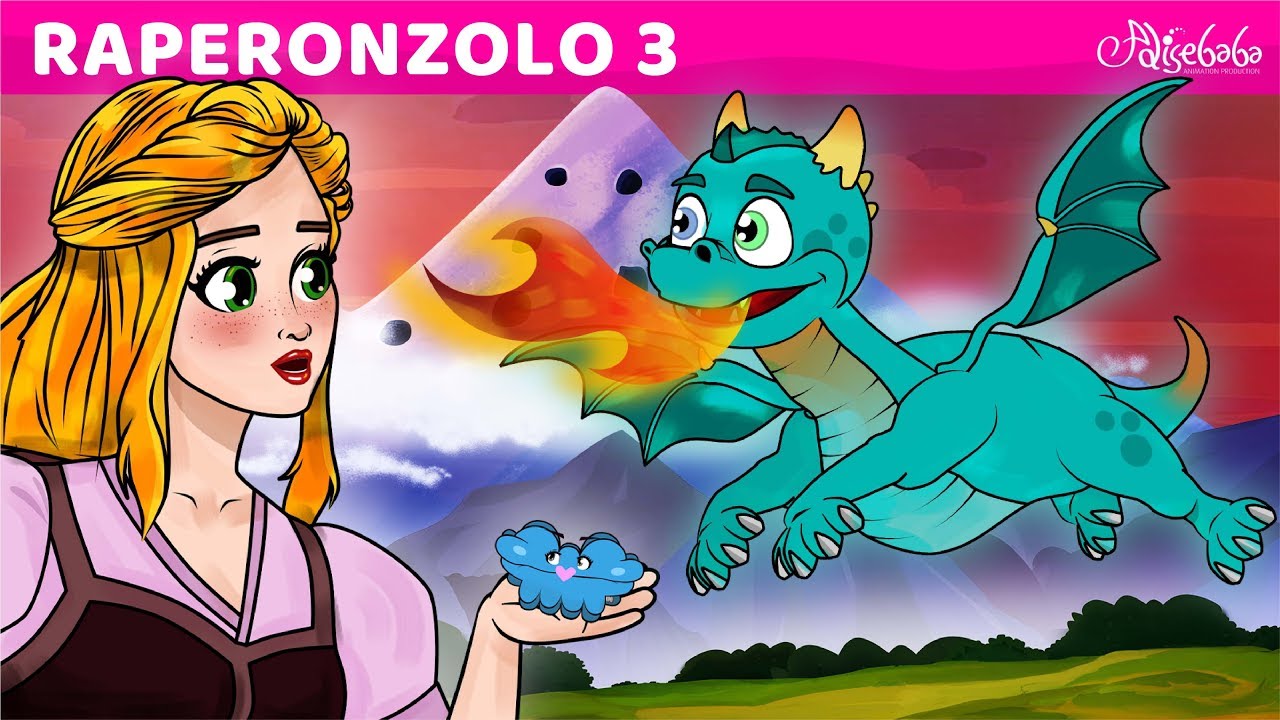 Raperonzolo Parte 3 - il Piccolo Drago - Storie - Cartoni Animati Fiabe e Favole per Bambini