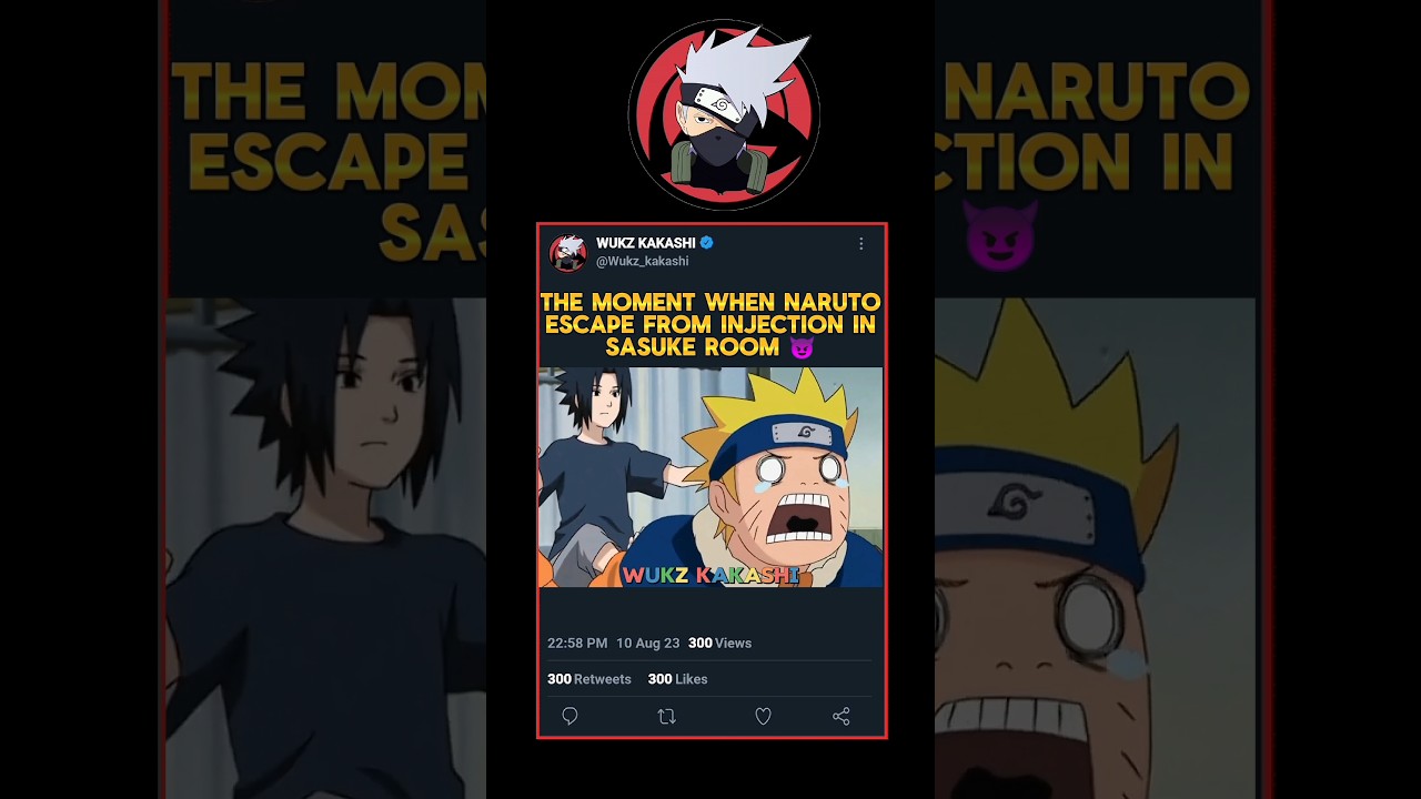 The moment when naruto escape from injection || #naruto
