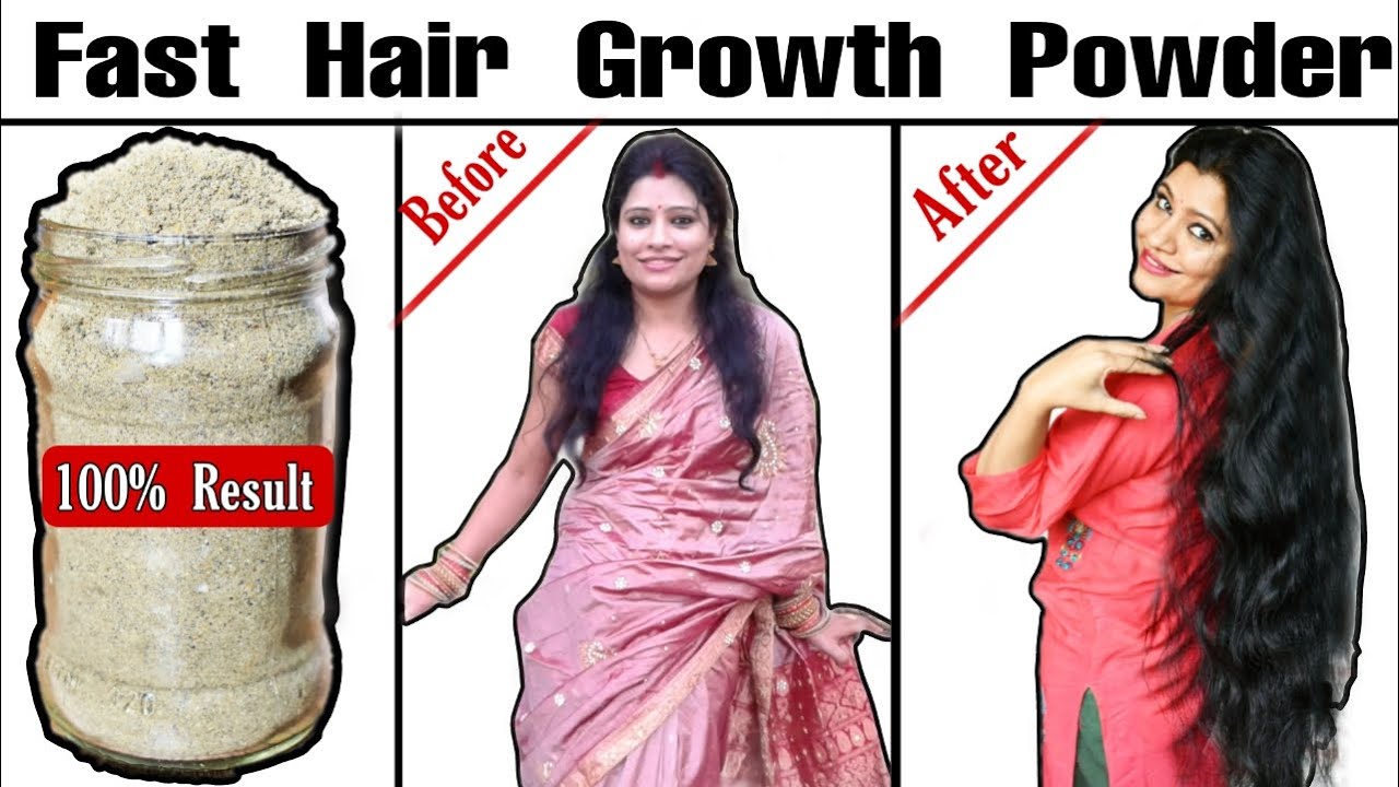 Fast Hair Growth Powder To Grow Hair Longer, Thicker Quickly इस पावडर से बालों को लंबा घना बनायें।