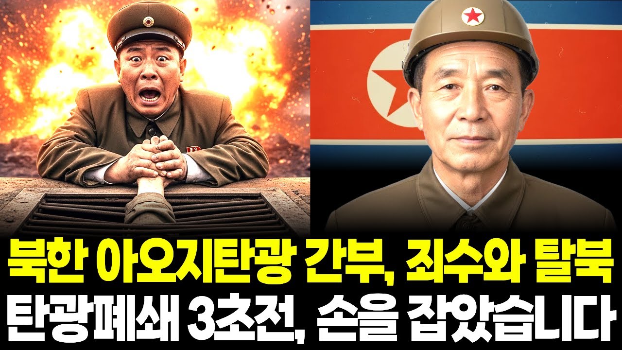 북한 아오지탄광 간부, 죄수와 탈북. 3초뒤 탄광 폭발때 그의 손을 잡았습니다.