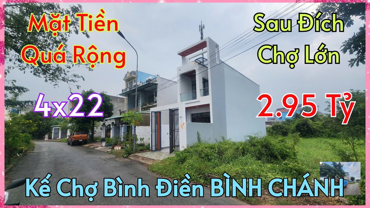 Đúng Giá Trị Thực_Nhà Mặt Tiền Kinh Doanh Đối Diện Chợ 2,95 Tỷ Gần Hưng Long Bình Điền BÌNH CHÁNH.