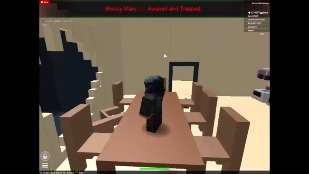 Roblox Bloody Mary I Awake And Trapped Walkthrough