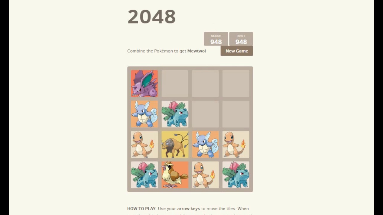 POKEMON 2048!!/Gameplay