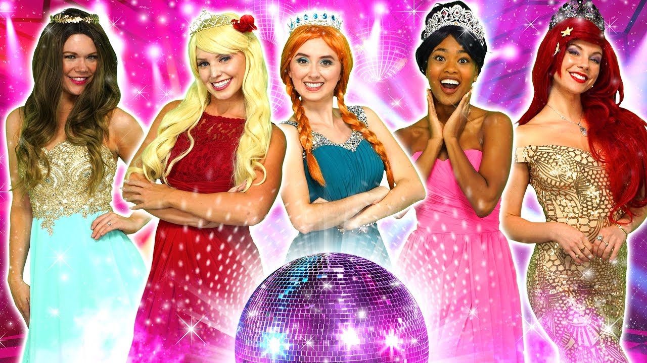PRINCESS SCHOOL DANCE (With Elsa and Jack Frost, Anna and Kristoff, Belle and Adam, Ariel and Eric)