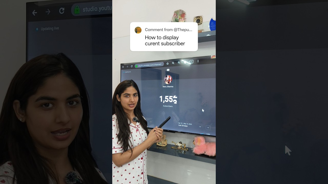 How to display Live count subscribers on TV #youtubeshorts #shortsfeed #shorts #subscribers