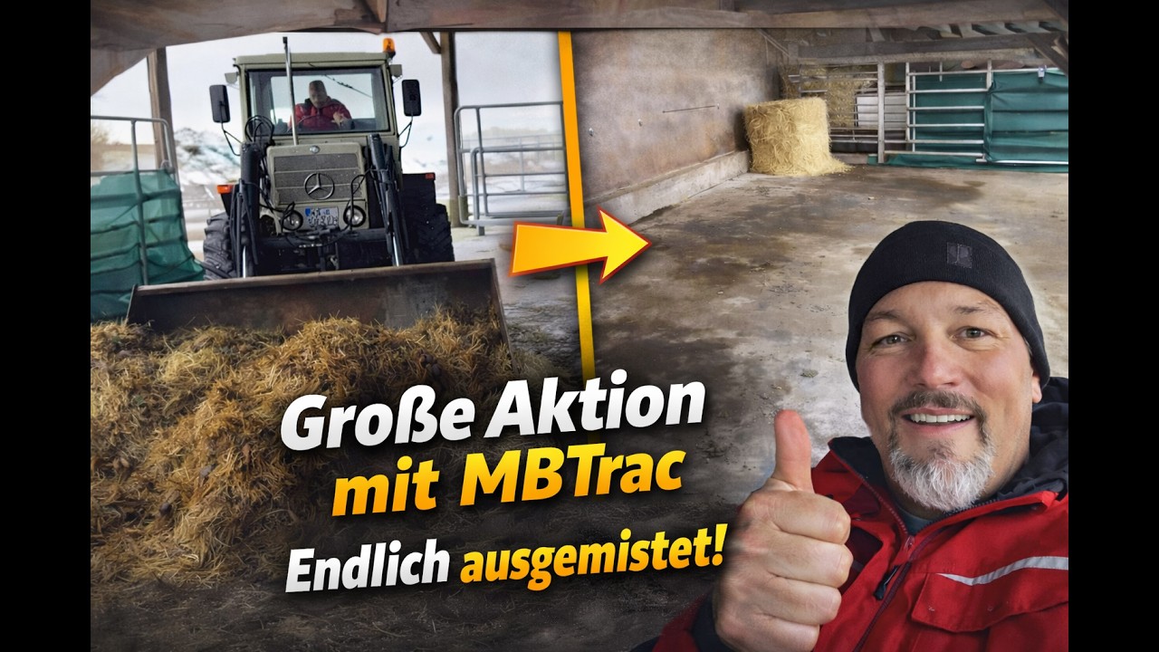 MBtrac im Gro&szlig;einsatz &ndash; 4 Wochen Frost & endlich ausgemistet! ❄️🚜