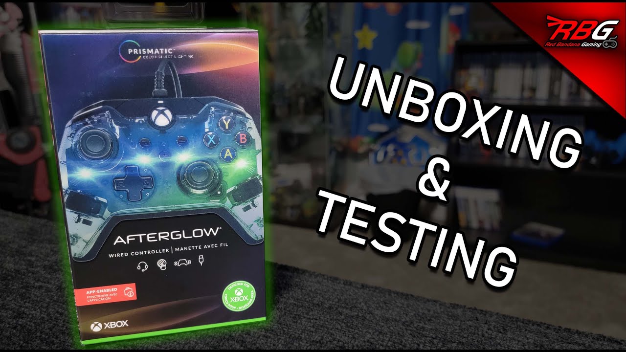 Unboxing & Testing PDP Afterglow Xbox Series X/S Wired Controller - Red Bandana Gaming