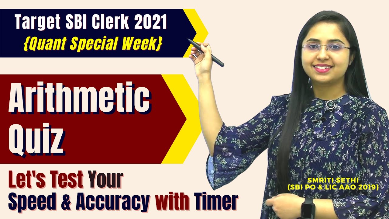 Arithmetic Quiz | Let's Solve with Timer | Quant Special Week | Target SBI Clerk 2021| Smriti Sethi