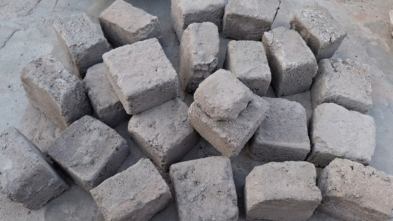 New video reuse cement floor&Water crumbling satisfying