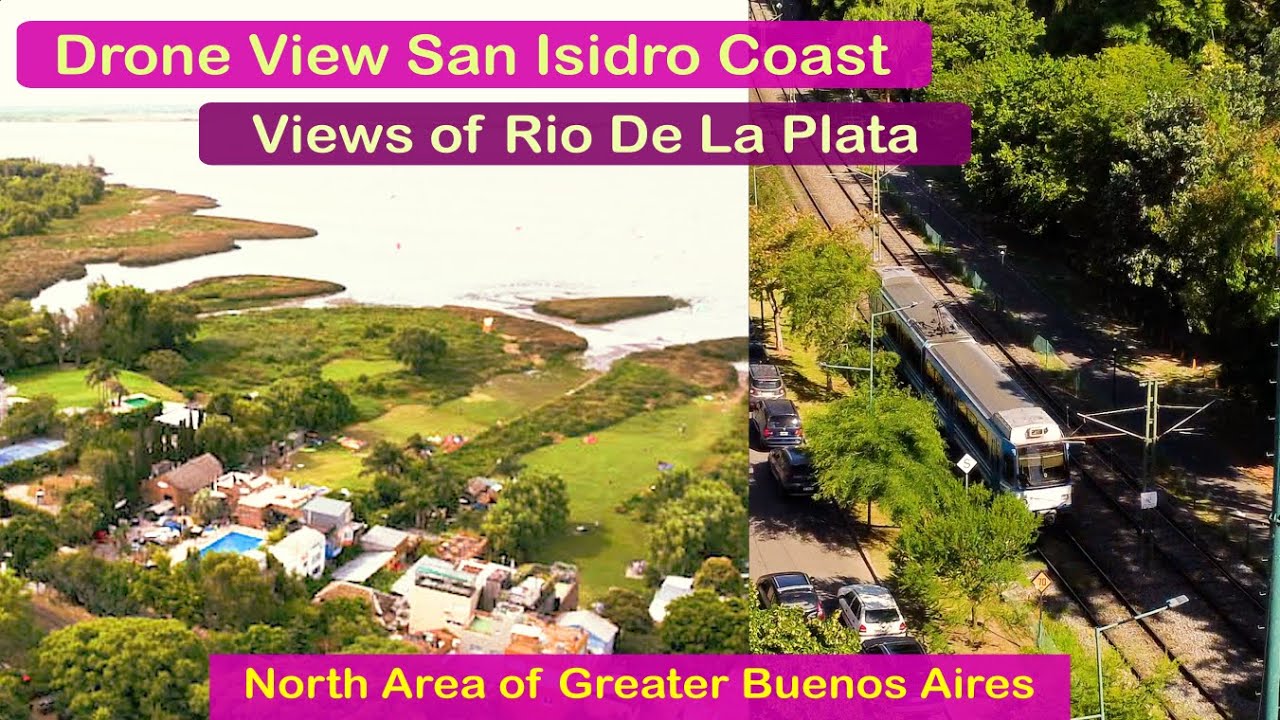 DRONE RIVER VIEW. SAN ISIDRO Coast. Argentina. Drone View. Northern Area of Greater Buenos Aires.