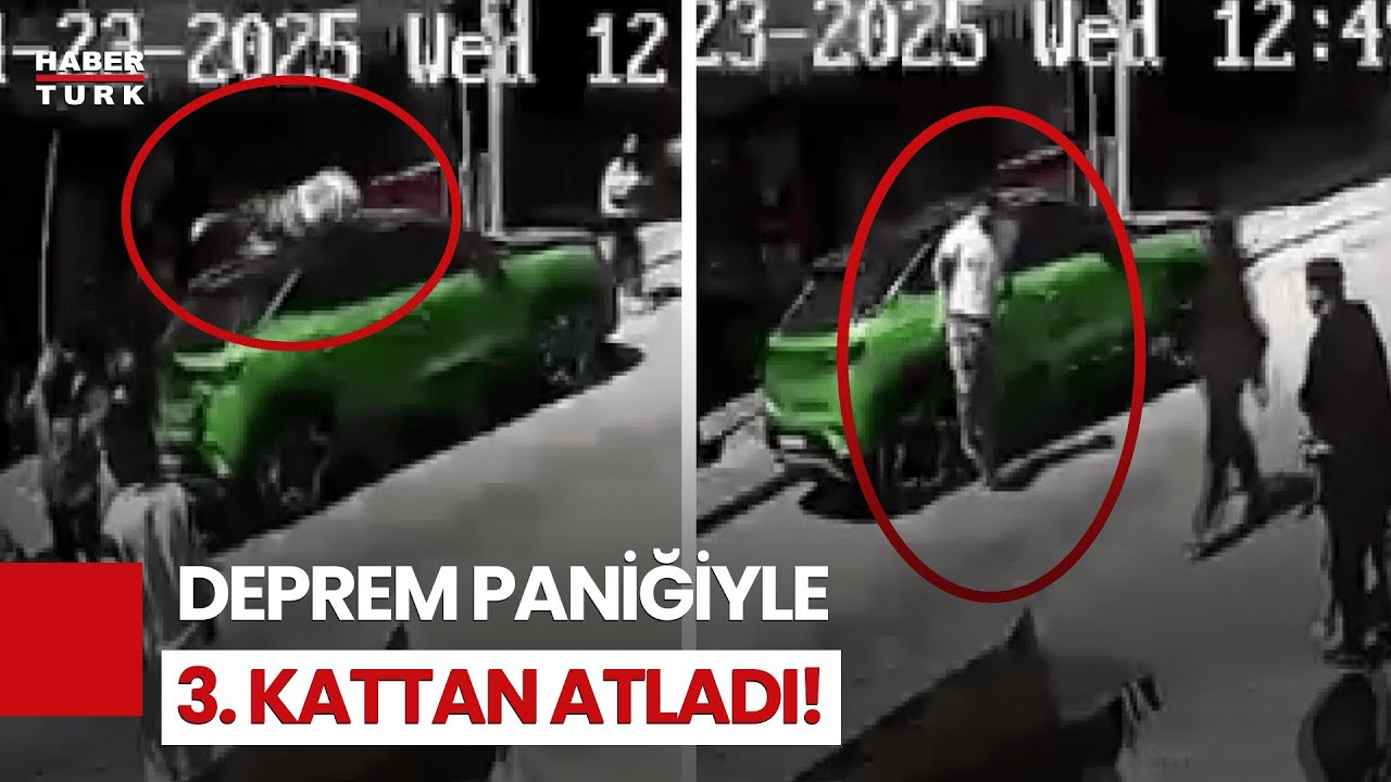 Zeytinburnu'nda Deprem Anında Binanın 3'üncü Katından Atladı!