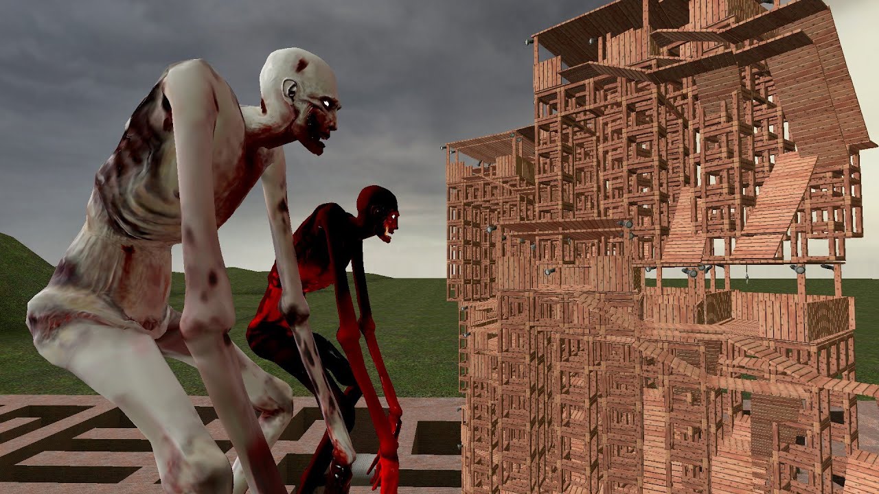 SCP 096 vs towers☠️☠️Garry's Mod  part 9