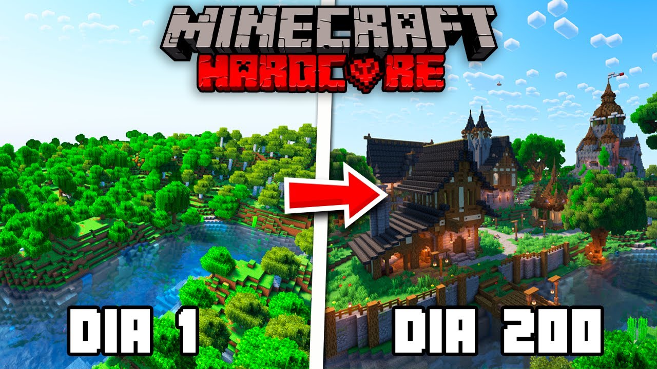 Sobrevivi 200 Dias Construindo O MUNDO PERFEITO no Minecraft!