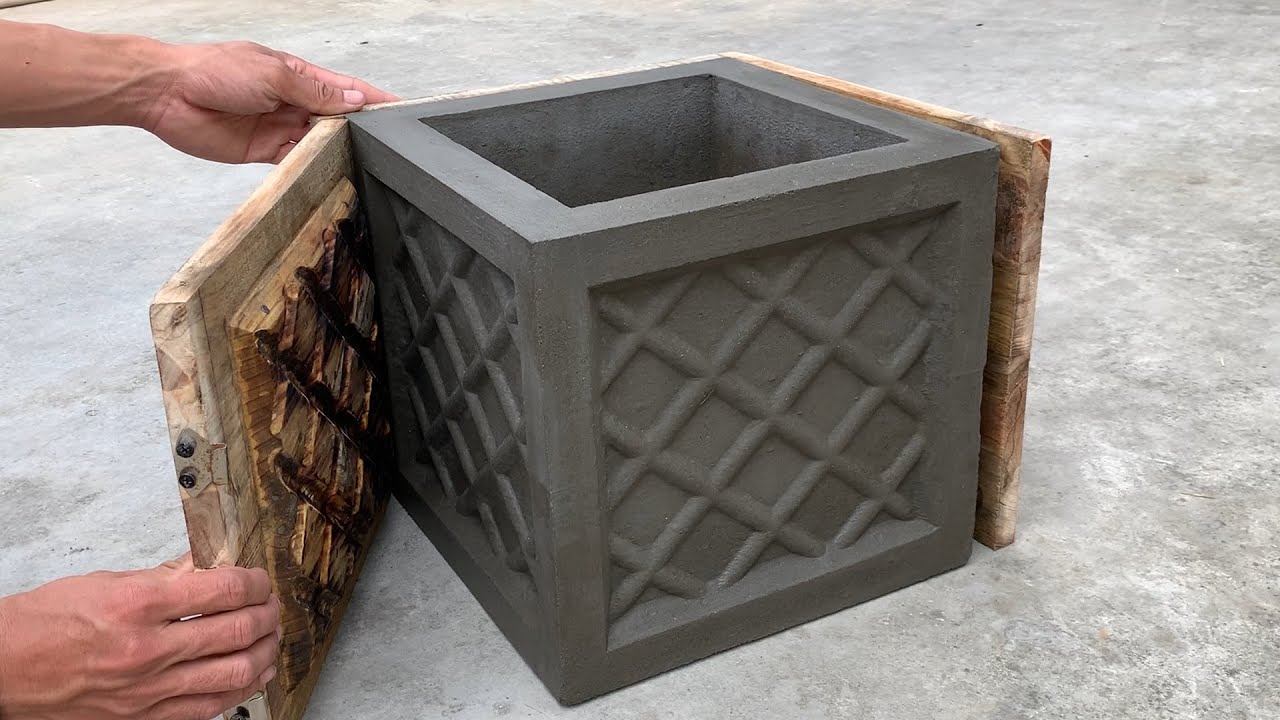 DIY - Cement Ideas Tips / Design molds and create beautiful, easy cement flower pot models from wood
