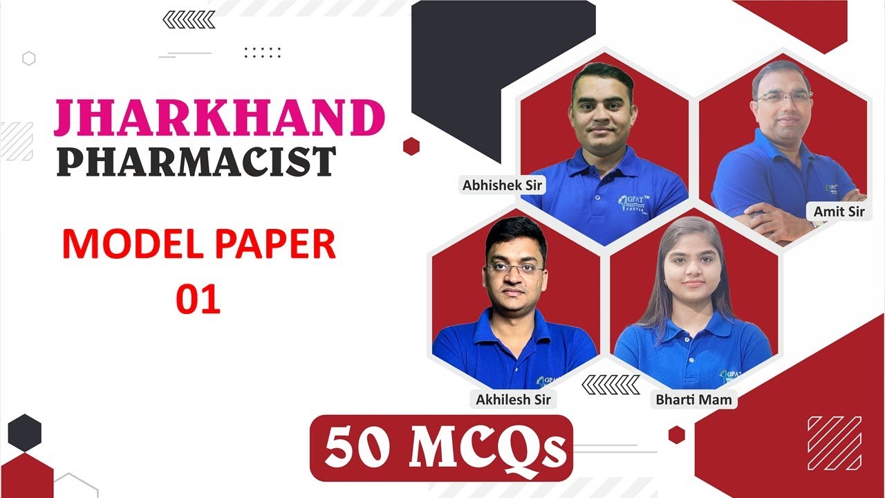 JHARKHAND PHARMACIST || MODEL PAPER - 1 || According to the Exam pattern #pharmacist #jharkhand